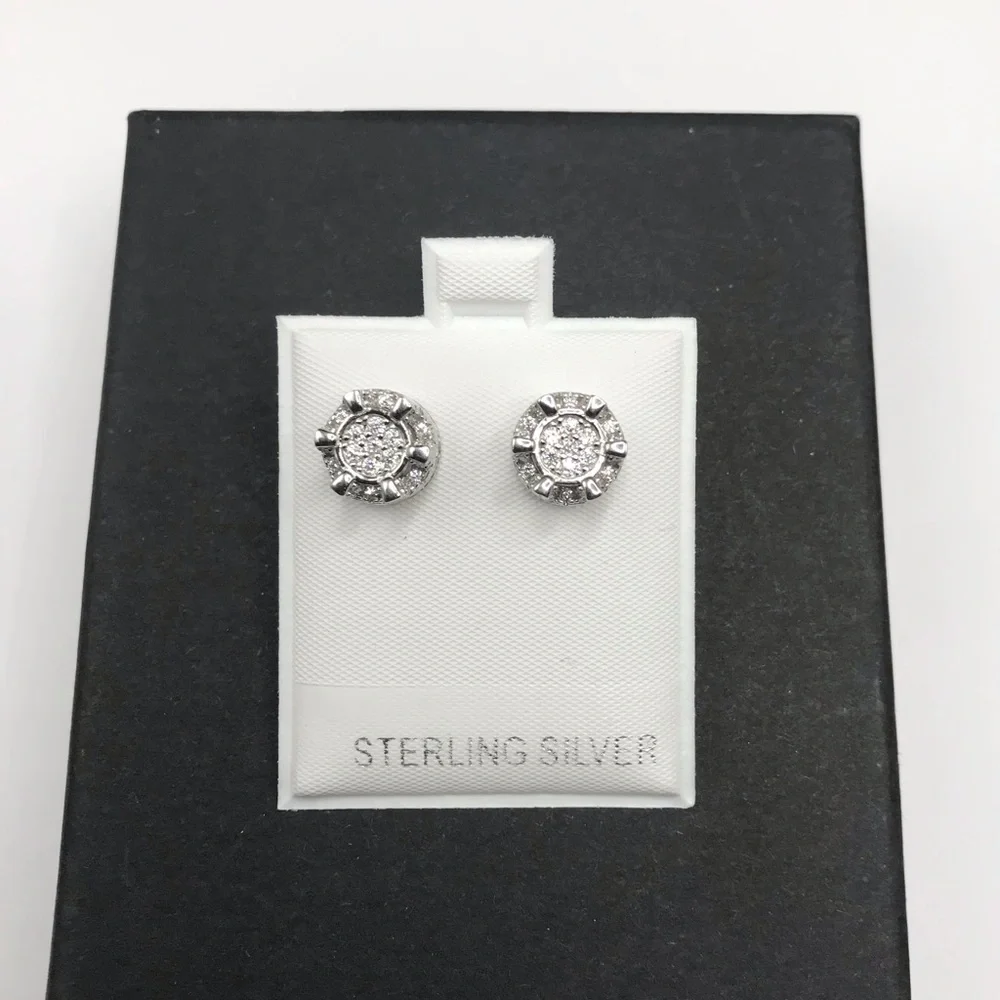925 Sterling Silver 1.00CTW MOISSANITE Screw Back Stud Earrings